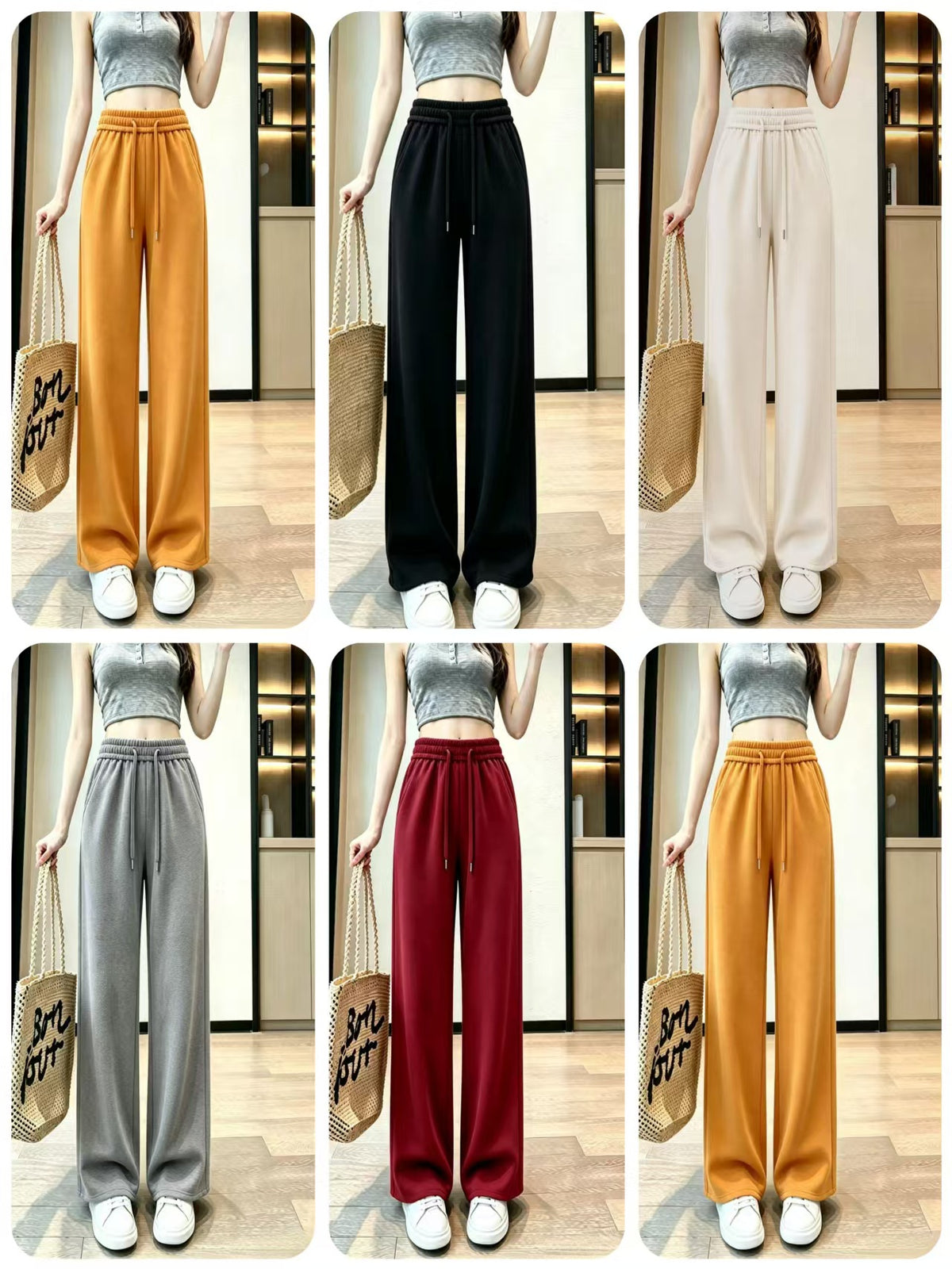 Soft-knit straight-leg pants