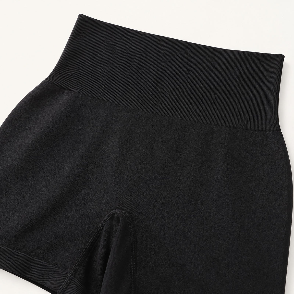 seamless high waist training shorts - fabric and construction detail