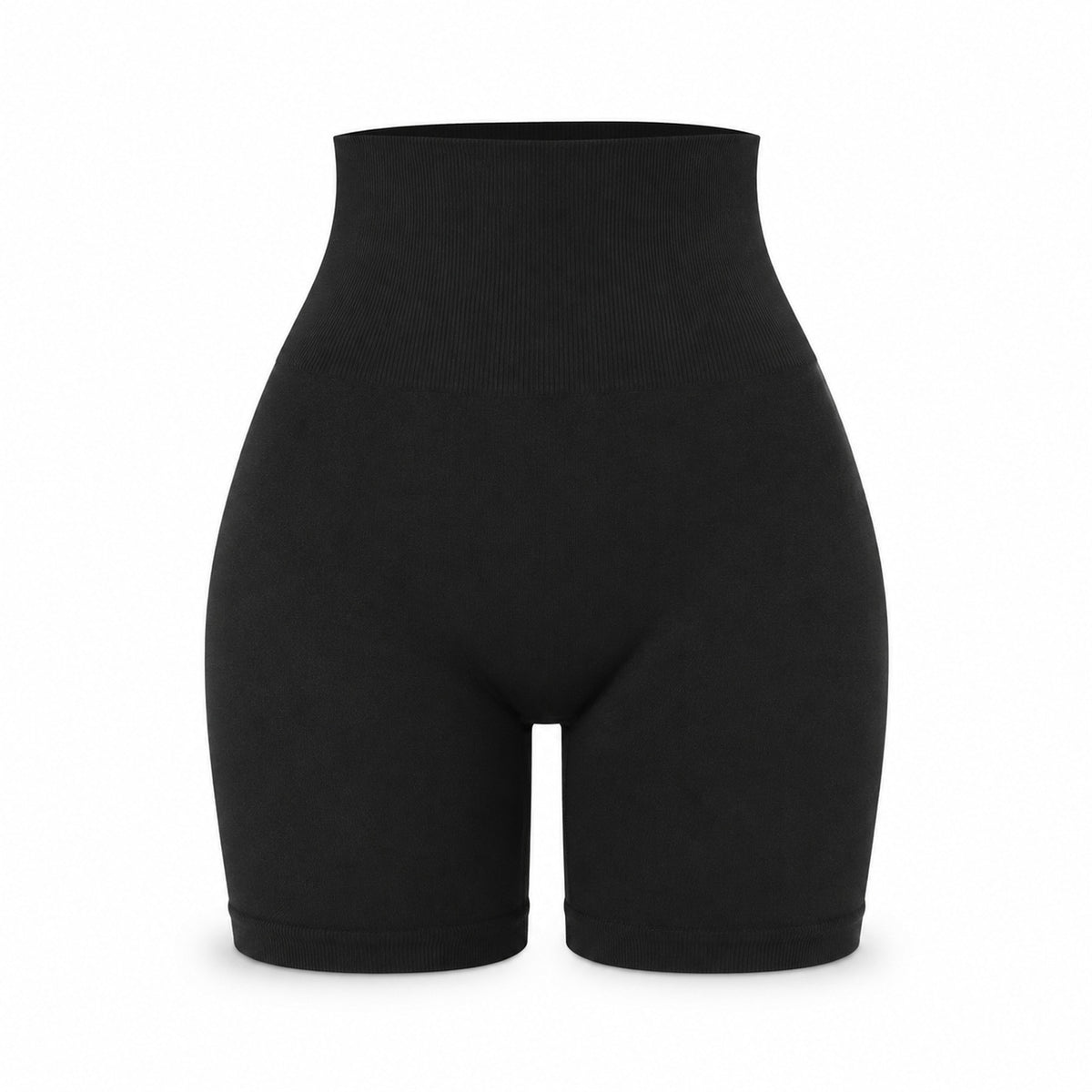 seamless high waist training shorts - full product view