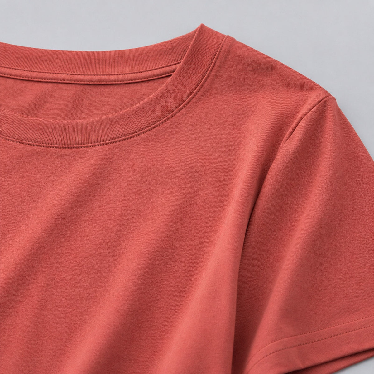 230gsm combed cotton tee - fabric and construction detail