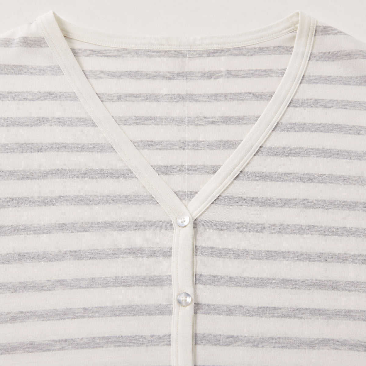 lightweight striped knit cardigan - fabric and construction detail