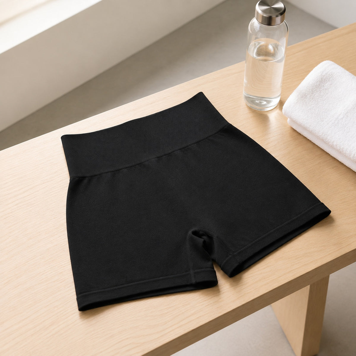 seamless high waist training shorts - minimal lifestyle setting