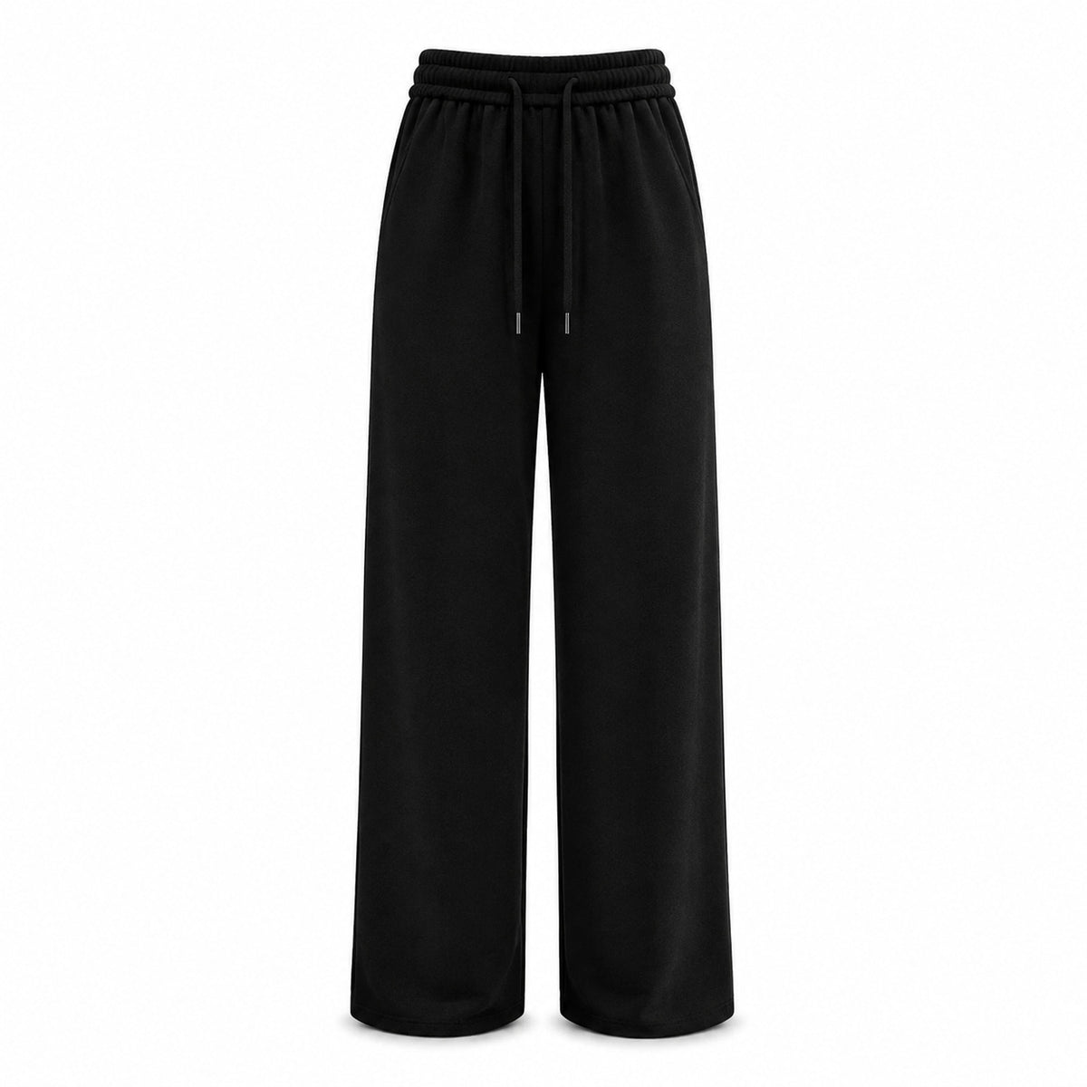 soft knit straight leg pants - full product view